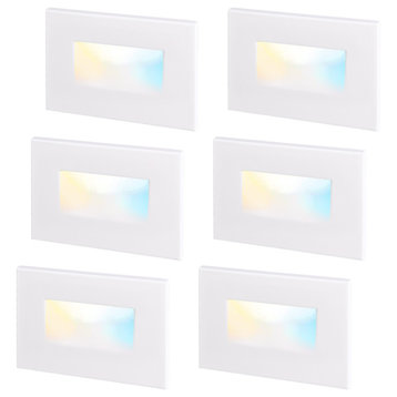 6 Pack 5CCT LED Step Dimmable Anti-Glare Stair Light