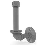 Allied Brass - Pipeline Upright Toilet Paper Holder, Matte Gray - Why go horizontal all the time? Time to go vertical. This upright toilet paper holder can also be used as a reserve roll holder. The Pipeline collection is the latest innovation for bathroom fittings from the Allied Brass Brand of products. This toilet tissue holder gives the industrial look of pipe fittings while blending aptly with both modern and traditional bathroom decor. This accessory is powder coated with lifetime materials to provide a decorative and clean finish. No wonder, this upright style toilet tissue holder gives continual service for years without any trouble. The choice of superior materials makes this item free from corrosion and rust. Toilet paper holder mounts firmly with color coordinating screws and comes with a limited lifetime warranty.