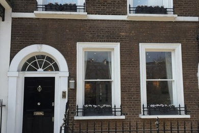 Sloane Square - replacement traditional sash windows, front door & French doors