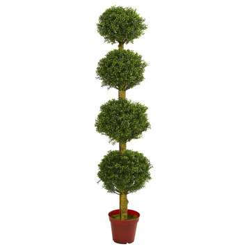 6' Four Tier Boxwood Artificial Topiary Tree UV Resistant