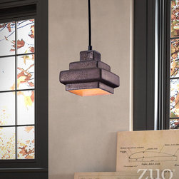 Zuo Wellington Ceiling Lamp Rustic Black - SKU: 98409 - Pendant Lighting