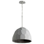 Oxygen Lighting - Oxygen Lighting 3-663-1624 Maria 1-Light Pendant Light - Oxygen Lighting 3-663-1624 Maria 1-Light Pendant Light. Series: Maria. Finish: Grey w/ Satin Nickel. Material: Concrete, Steel. Dimension(in): 12(H) x 16(W). Bulb: (1)24W LED ONLY PAR38 / A19(Included). Voltage: 120V. UL ETL Approved: Y.