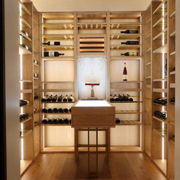Transitional Wood Wine Cellar - Full View, Jupiter, FL