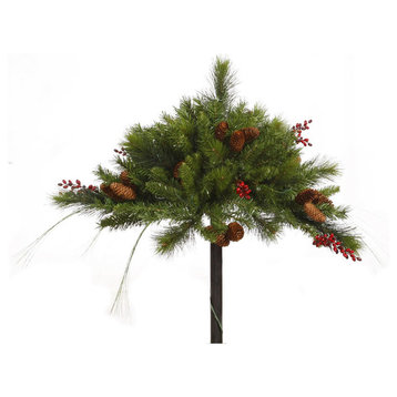 Vickerman G121345 16" Mixed Berry and Cone Artificial Christmas Urn Filler Unlit