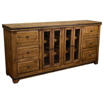 Addison Rustic 6 Drawer TV Stand / Sideboard 75"