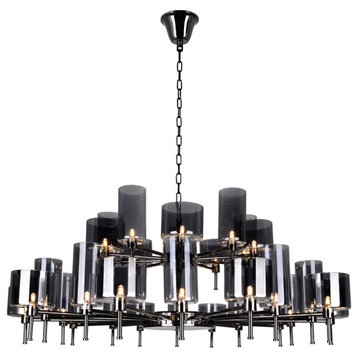 Montoya 30 Light Up Chandelier With Pearl Black Finish