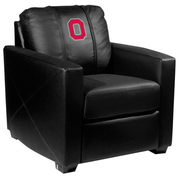 Ohio State Buckeyes Block O Stationary Club Chair Commercial Grade Fabric