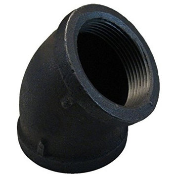 1-1/2" 45° Malleable Iron Elbow Fitting, Female Thread Connects