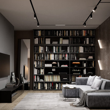 Living room project in the Wings residential complex