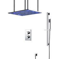 Fontana 20" LED Digital Mist Rainfall Shower System & Handheld Shower ...