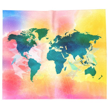 Map Throw Blanket, Twin