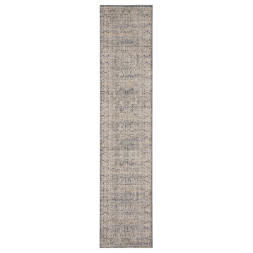 Nourison Nyle 2'3" x 8' Ivory Slate Vintage Indoor Area Rug