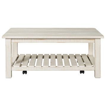 Martin Svensson Home Barn Door Collection Coffee Table, Antique White