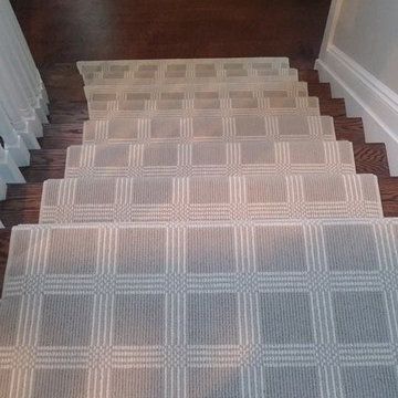 Custom Franklin Lakes Stair Case Woolston Plaid