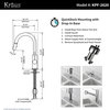 Kraus KPF-2620 Oletto 1.75 GPM 1 Hole Pull Down Kitchen Faucet - Chrome