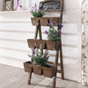 Wood Plant Stand, Flower Shelf for Outdoor/Greenhouse, 3 Tiers