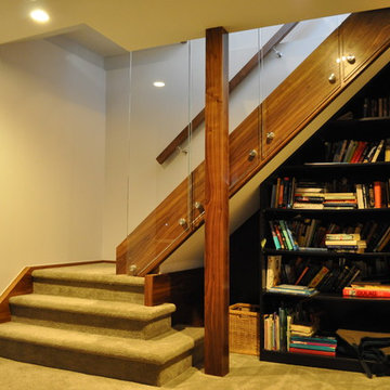 Walnut Cantilevered and Glass