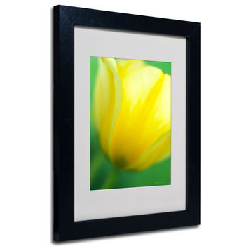 'Hint of a Tulip' Matted Framed Canvas Art by Kathy Yates