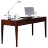 Hooker Furniture Danforth Executive Leg Desk in Rich Medium Brown