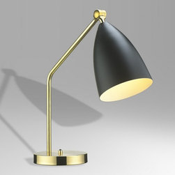 Myhre Desk Lamp | Black / Brass - Desk Lamps