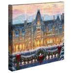 Thomas Kinkade - Christmas at Biltmore Gallery Wrapped Canvas, 14"x14" - Featuring Thomas Kinkade's best-loved images, our Gallery Wraps are perfect for any space. Each wrap is crafted with our premium canvas reproduction techniques and hand wrapped around a deep, hardwood stretcher bar. Hung as an ensemble or by itself, this frame-less presentation gives you a versatile way to display art in your home.