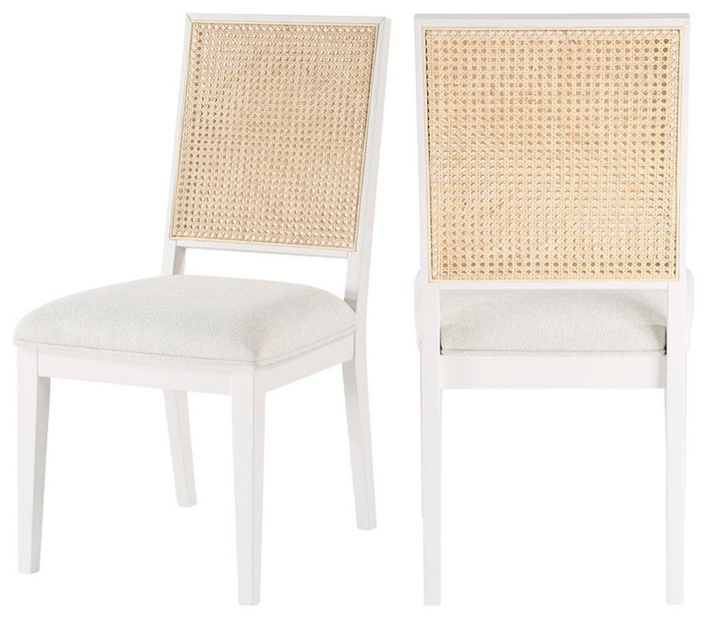 Pemberly Row Modern / Contemporary Cream Dining Chair (Set of 2 ...