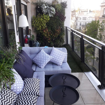 Végétalisation d'un balcon dans un esprit bohème