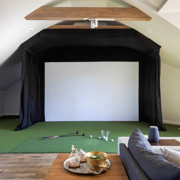Raleigh NC Remodel — Golf Simulator Lounge & Wet Bar