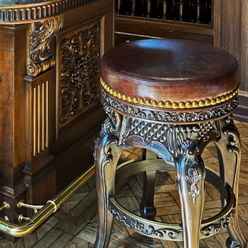 Classic Handcrafted Wood Home Bar in NJ.