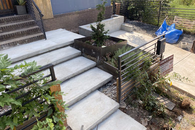 Floating Slabs Steps, Parking Pad, and Retaining Wall