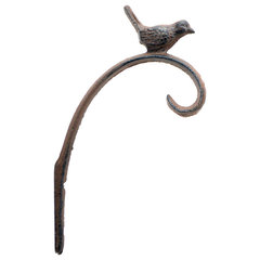 Decorative Bird Cast Iron Plant Hanger Hook - 10.75 Deep