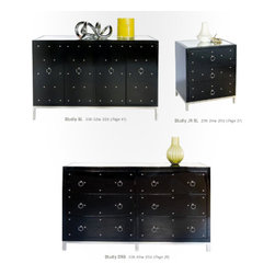 worlds away Studly Black Lacquer Buffet - Buffets And Sideboards