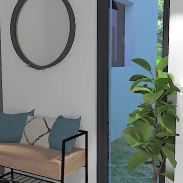 Conception d'une pièce de vie de 60 m2 à Vineuil, entrée