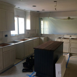 Custom Walnut Wood kitchen island countertop - Kitchen Countertops