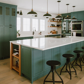 Green Farmhouse Kitchen
