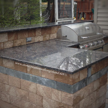 Cambridge Pavers Montauk Blue Ledgestone Pool Patio - Miller Place, NY 11764