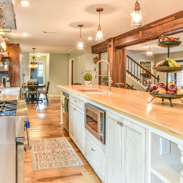 Houston Kitchen Redesign - Transitional Style With Antiques
