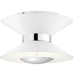 Kichler - Semi Flush LED - Kordan's semi-flush mount form is inspired by a cocktail shaker and features a sleek Matte White and Chrome finish. It's a unique look that inspires.,