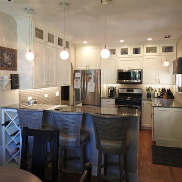 White Kitchen with Wine Rack