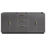 Avanity - Avanity Austen 72" Vanity Only, Twilight Gray With Gold Trim - The Austen 48 in. vanity is simple yet stunning. The Austen Collection features a minimalist design that pops with color thanks to the refined Twilight Gray finish with matte gold trim and hardware. The cabinet features a solid wood birch frame, plywood drawer boxes, dovetail joints, a toe kick for convenience, and soft-close glides and hinges. Complete the look with matching mirror, mirror cabinet, and linen tower. A perfect choice for the modern bathroom, Austen feels at home in multiple design settings.