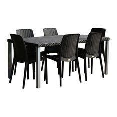 Dining Table and 4 Chairs, Brown