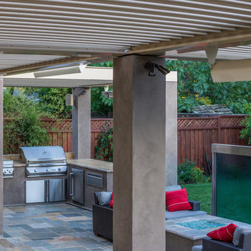 Custom Outdoor Single Panel Water Feature - Palo Alto, CA