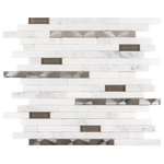 Unique Design Solutions - 12"x12" Fault Line Mosaic, Set of 4, Arendall - 1 sq ft/sheet - Sold in sets of 4