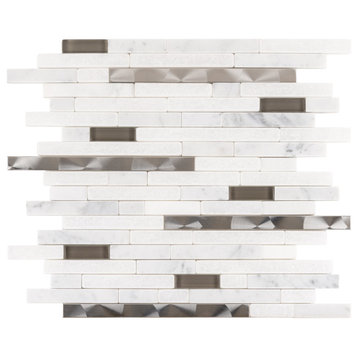 12"x12" Fault Line Mosaic, Set of 4, Arendall
