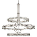 Crystorama - Clover 24 Light Brushed Nickel Chandelier - The Clover collection offers glamour in an understated way. A minimal design exudes grace and luxury when placed as a focal point in the room. Adorned with solid glass balls secured to a floating steel frame, the unique placement of light creates an endless sparkle that elegantly blend with many home d�cor styles.