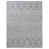 Hand Woven Flat Weave Loop Kilim Wool & Cotton Rug Contemporary Ivory Black
