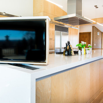 A Sleek and Contemporary Midcentury Kitchen Remodel