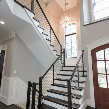 Project #72 | Modern Staircase with Horizontal Steel Rod Railing