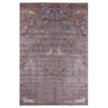 8' 11" X 13' 5" Hand-Knotted Persian Tree Of Life Wool Rug Q9584