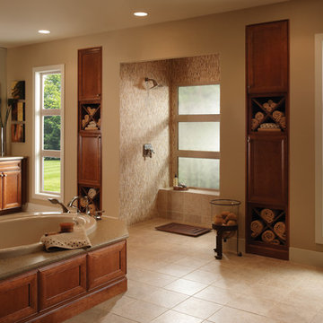 Tuscany Series triple picture windows with middle window set using privacy glass